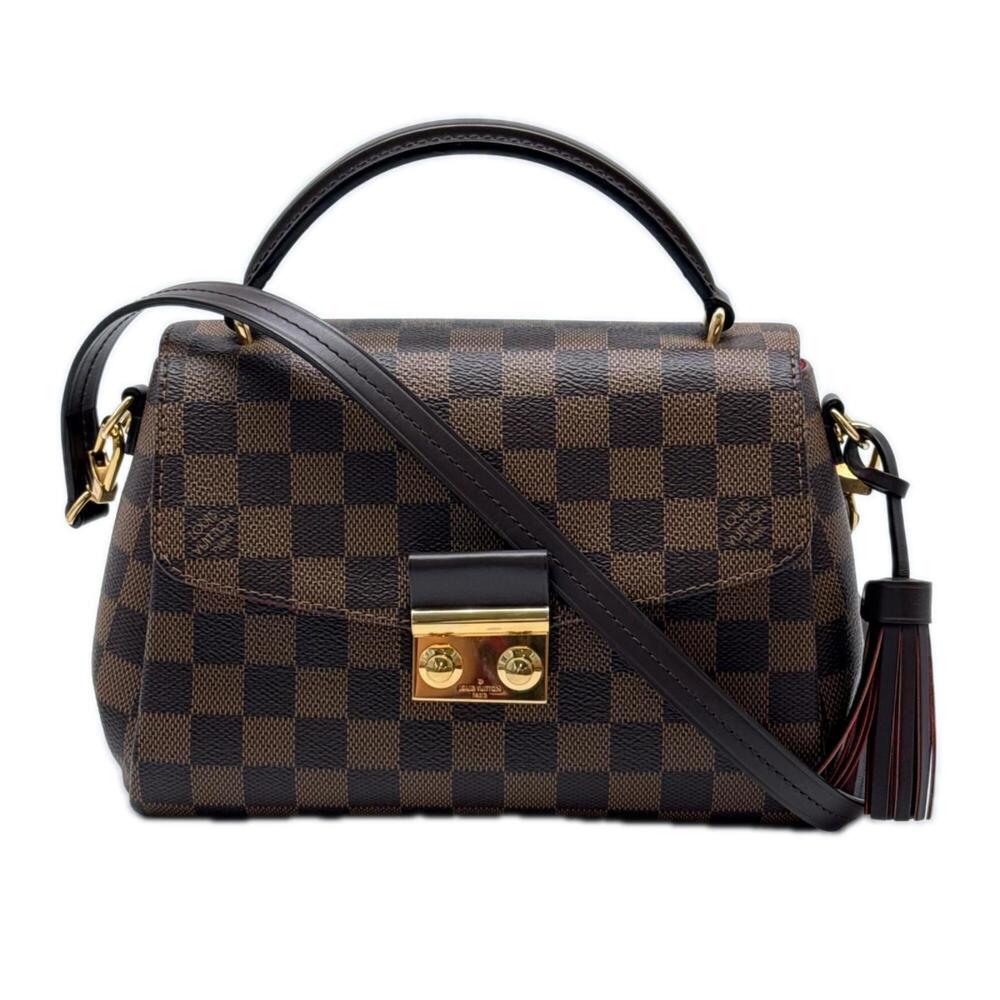 LOUIS VUITTON Damier Croisette N53000 2-way Shoulder Bag, Brown, Beige, Black...